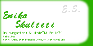 eniko skulteti business card